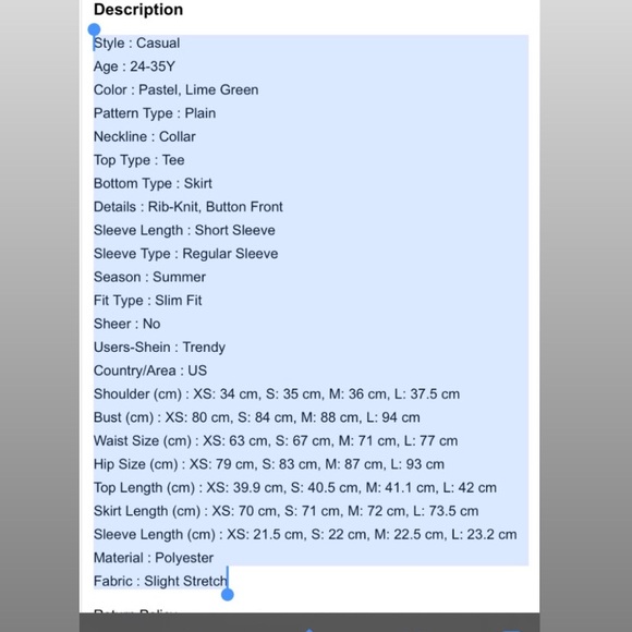 Solid Button Front Tee & Rib-knit Skirt Set - Picture 4 of 4